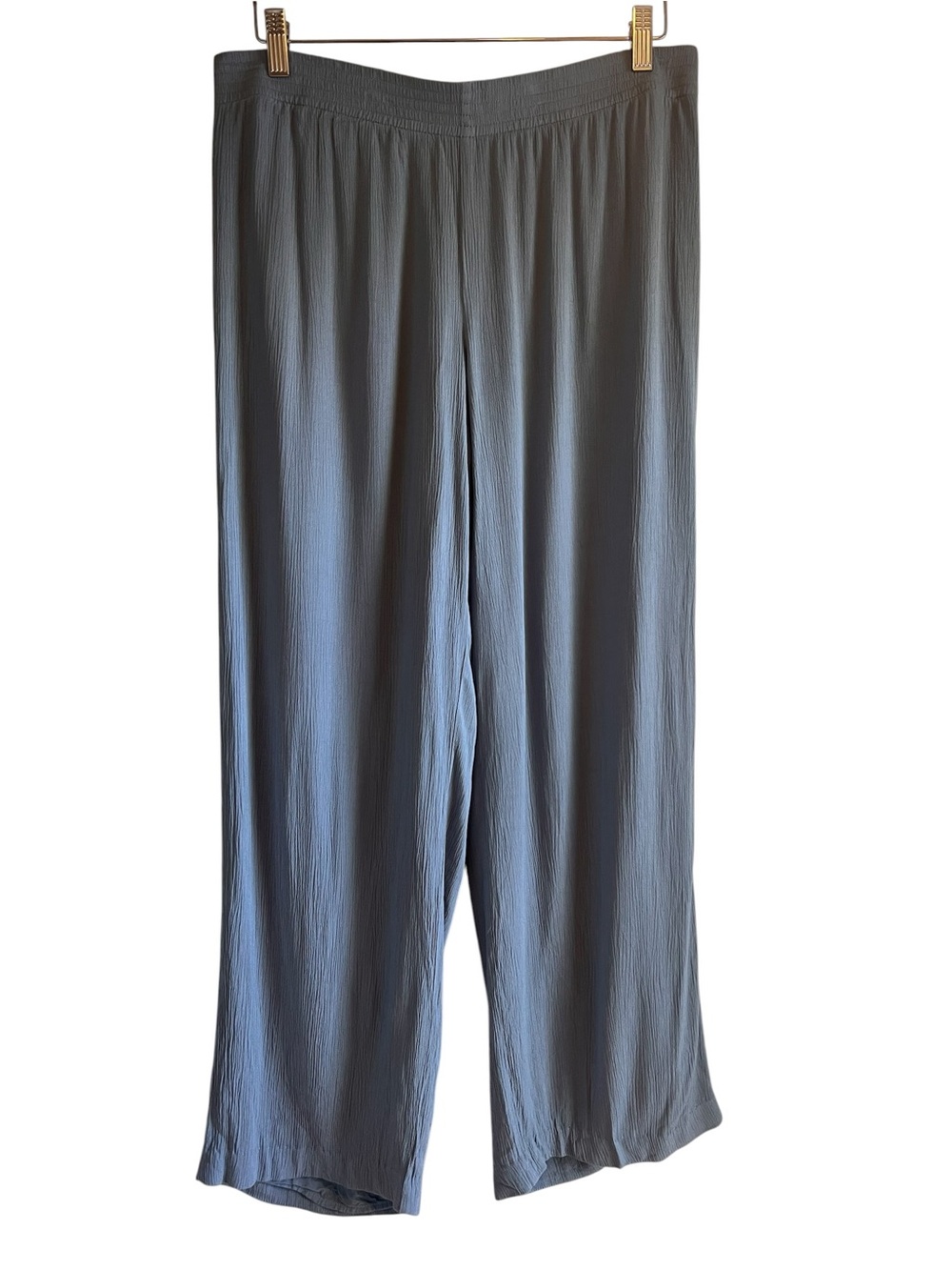 Babaton Light Blue Wide-Leg elastic waist casual pants Sz L excellent condition